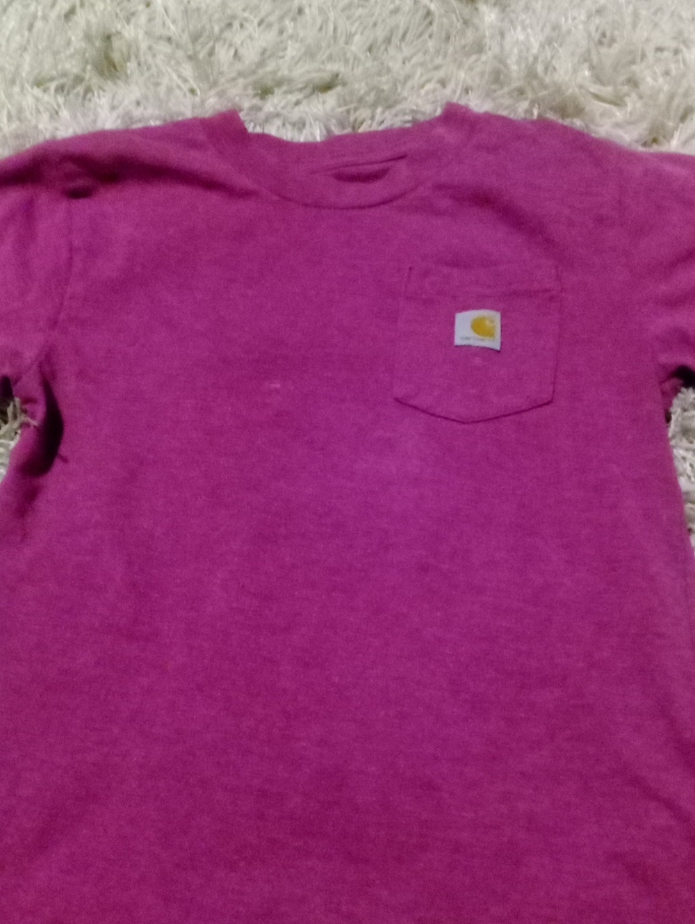 Carhartt Kids Short Sleeve Tee in Purple with Pocket Logo